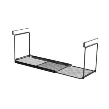 Imagem de Generic Prateleira para armários sob o armário, organizador expansível multifuncional de aço carbono para economia de espaço, para armários, balcões e, Preto