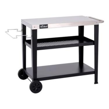Imagem de Mesa Lateral Com Rodas Para Churrasco Mr Beef 60x45 Cm