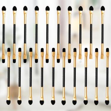 Imagem de Conjunto de 30 pincéis de sombra de cabeça dupla para mulheres, aplicadores de esponja dupla face para maquiagem dos olhos