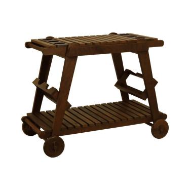 Imagem de Carrinho Gourmet-churrasco 1 Prateleira Summer Madeira Imbuia Maciça Stain Imbuia