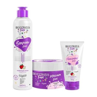 Imagem de KIT 1 SHAMPOO 1 MASCARA 1 FINALIZADOR FUN LISO Bio Extratus - BIOEXTRA