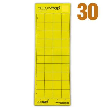 Imagem de Armadilha Amarela Adesiva Quadriculada Contra Insetos Yellow Trap 30 u