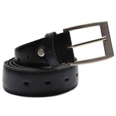 Imagem de Cinto Masculino De Couro Fivela Infantil Social Menino Preto G - San L