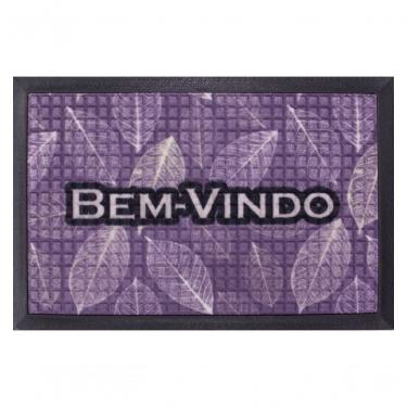 Imagem de Capacho Fenice Estampado Folha Roxo 59x39cm - Uzoo Tapete Fenice Estampado 59x39cm Folha Roxo