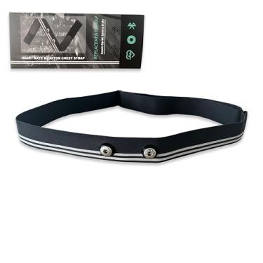 Imagem de LUCKY BIG NINE Pulseira de substituição para monitor de frequência cardíaca compatível com Polar Garmin Tickr Wahoo Coospo - substituição para monitor de frequência cardíaca (prata dupla)