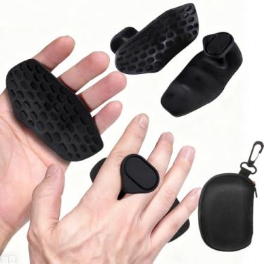 Imagem de HNZGYB Punhos de treino antiderrapantes ampliados de 2ª geração – Luvas protetoras de mão de borracha ergonômica, alças de treino para levantamento de peso, luvas de ginástica de borracha sem dedos