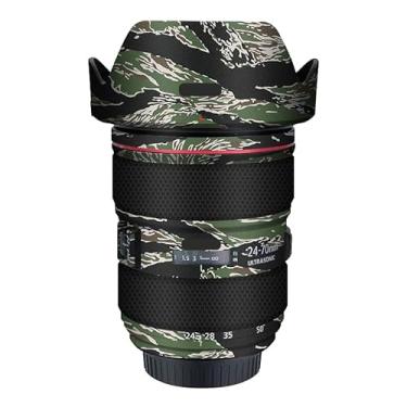 Imagem de EF 24-70 2.8L II Adesivo de lente de câmera antirriscos para Canon EF 24-70 mm F2.8 L II Capa protetora de revestimento (Camuflagem com listras de tigre)