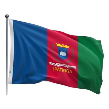 Imagem de Bandeira do Município de Ipatinga Dupla Face Estampada Tamanho 90x128c