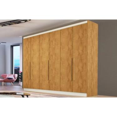 Imagem de Guarda Roupa Casal 6 Portas E 4 Gavetas Oslo Peroba - Europa