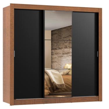 Imagem de Guarda Roupa Lyon 3 Portas com Espelho e 2 Gavetas Madesa