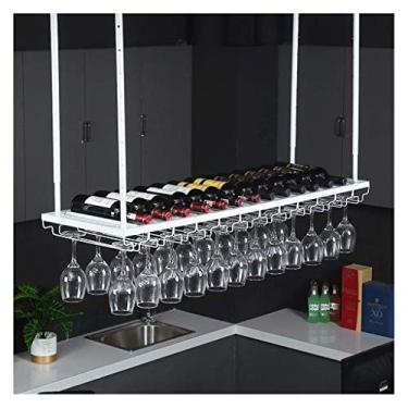 Imagem de Cabide de vinho dourado estilo europeu bar balcão talheres rack bar pendurado rack de vinho ferro (cor: ouro tamanho: 80 * 35 cm)