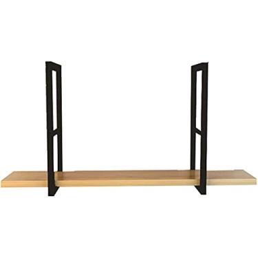 Imagem de Prateleira suspensa de madeira, bar de vinho, restaurante, 1 camada, para pendurar na parede, folhas flutuantes, vinho ou flor, decoração 150 x 30 x 80 cm