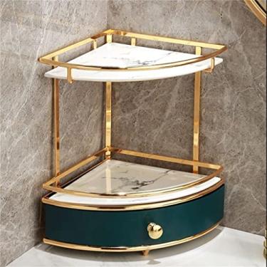 Imagem de GAORUIFENG Costic Storage Box Rack de banheiro penteadeira de mesa rack de armazenamento batom cuidados com a pele caixa de acabamento (D camada dupla)