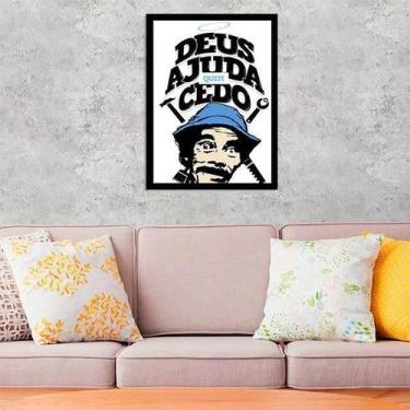 Imagem de Quadro Decorativo Deus Ajuda Quem Cedo Madruga 45X34Cm - Quadros On-Li