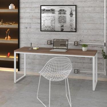 Imagem de Mesa Kuadra Diretor 180X70X75cm Estrutura Branca - Compace Decor, Noga