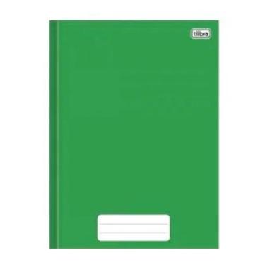 Imagem de Caderno Brochura Capa Dura 1/4 Pequeno 80 Folhas Pepper Tilibra Verde