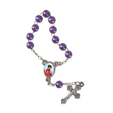 Imagem de 50 Mini Terço com Foto do São Carlo Acutis - SJO Artigos Religiosos, L