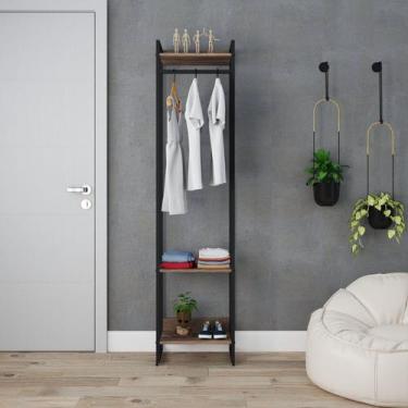 Imagem de Estante Closet Arara Industrial 3 Prateleiras 187x45cm Dynamica - Comp