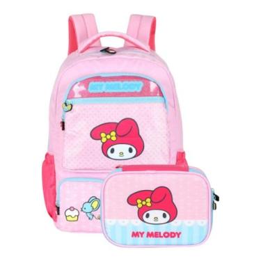 Imagem de Bolsa Escolar Costas + Estojo 100 Lápis My Melody Meninas Up4you