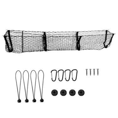 Imagem de ETL INDUSTRIES Organizador de porta-malas de carga de 59 polegadas com 3 bolsos, rede de armazenamento de malha resistente para caminhonetes Ford, Dodge, GMC, Chevy Silverado, Toyota, Nissan, Honda