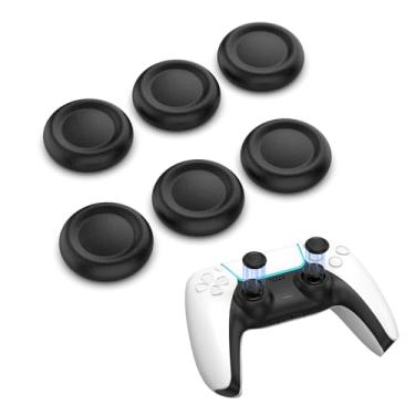 Imagem de Tampas de substituição para joystick para controle PS5/PS4, capas de botão de controle IINE PS5/PS4, acessórios de reparo de peça de substituição de capa analógica 3D, 6 peças