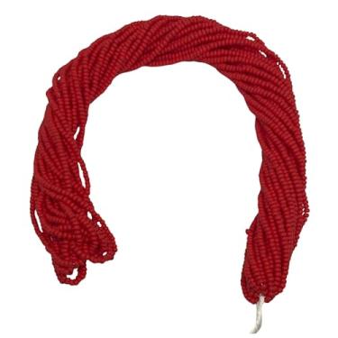 Imagem de Grânulos de vidro 11/0 checos - 12 fios de novelos, total de 10 cores (vermelho fosco)