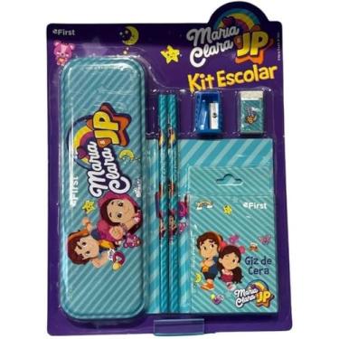 Imagem de Kit Escolar Completo Maria Clara e JP com Estojo Multicompartimentos e Itens Diversos para Volta às Aulas Infantil