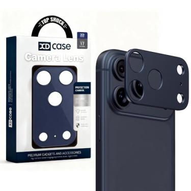 Imagem de Para iPhone 17 Pro Max XDcase Protetor de lente de câmera plana e oca de metal (azul escuro)
