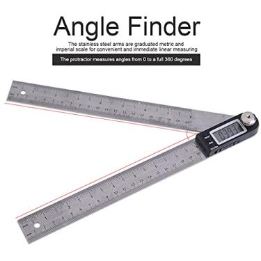Imagem de Mingzhe Medidor Goniômetro Transferidor Digital de Aço Inoxidável, Régua Eletrônica para Localização de ângulo para Carpintaria e Construção