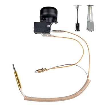 Imagem de Kit de reparo de aquecedor de pátio com termopar e interruptor de inclinação de segurança – Peças de reposição para aquecedor de propano externo para tubos de vidro, pirâmide e aquecedores de torre