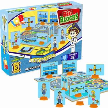 Imagem de ESCOLHA O SEU! Jogo Big Blocks Fazendinha, Aeroporto, Zoologico, Circo