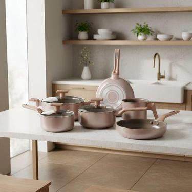 Imagem de Jogo de Panelas Mimo Style Sartin Cook 5 Peças Alumínio Antiaderente C