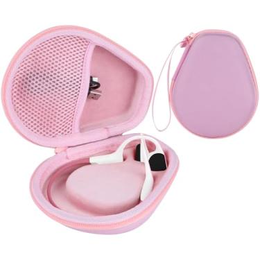 Imagem de RIYADAone Capa rígida de substituição para fones de ouvido esportivos SHOKZ OpenRun Pro 2 / Pro 2 Mini/OpenMove/OpenRun/OpenSwim com condução óssea aberta (capa rosa)