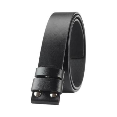 Imagem de Cinto Masculino De Couro Genuíno Preto E Marrom Sem Fivela Estilo Cowb