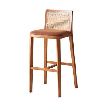 Imagem de Banquetas de bar em vime, cadeira alta, bar, restaurante, madeira maciça, estofada, almofada, bancos, para cozinha