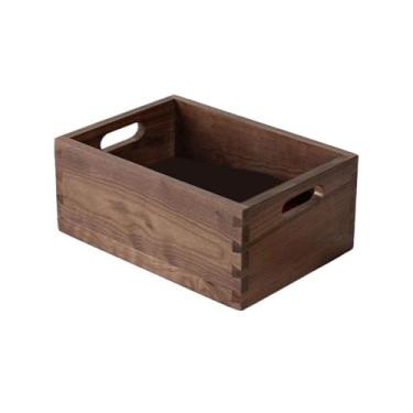 Imagem de VHDY85KA Organizador para casa caixa de armazenamento de CD de madeira para livros de mesa, suporte para coleção de fita cassete