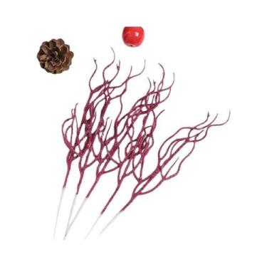 Imagem de Buquê De Ramos Artificiais De Natal 5 Peças Plantas Falsas Decoração P