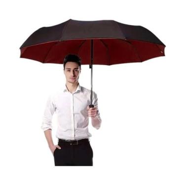 Imagem de Guarda-chuva Automático Tri-Fold Durável Para Uso Empresarial, Guarda-