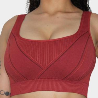 Imagem de Top Esportivo Lupo LSport Seamless Max II - Vermelho, M
