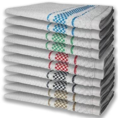 Imagem de 10 Panos De Prato Atoalhado Felpudo Premium Mr+Pr+Vm+Vd+Az