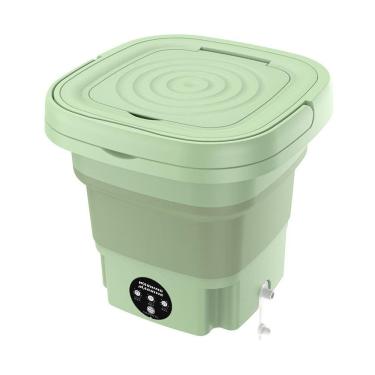 Imagem de Mini Maquina De Lavar Roupas Dobrável Portatil 6,5 Litros Verde