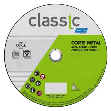 Imagem de Disco Corte Classic Ar302 4.1-12 Para Esmirilhadeira 6625284710 Norton Disco de Corte Classic 115x