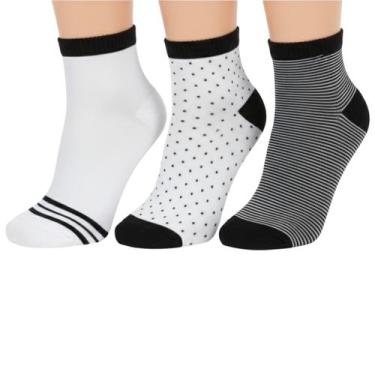 Imagem de Kit com 3 Pares de Meias Femininas Cano Médio Casual Trifil, 34 a 39, 