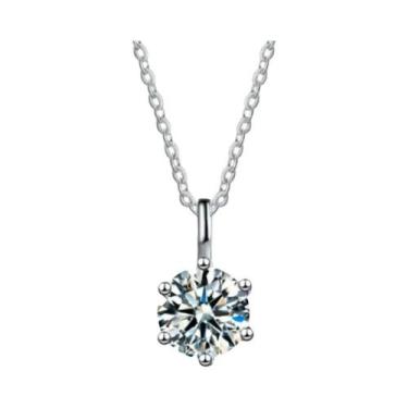 Imagem de Colar De Moissanite De 0,5-2ct Em Prata S925 Para Homens E Mulheres, P