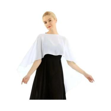 Imagem de Capa Elegante De Chiffon Para Casamento Feminina, Acessórios Para Noiv