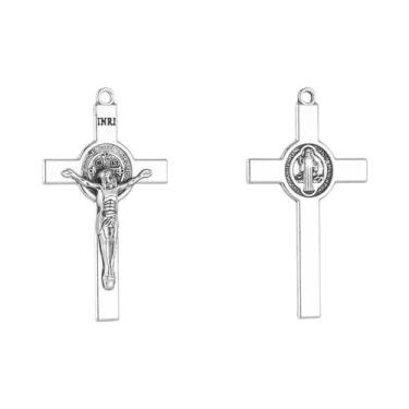 Imagem de Pingentes Católicos De São Bento Para Exorcismo, Crucifixo INRI, Medal