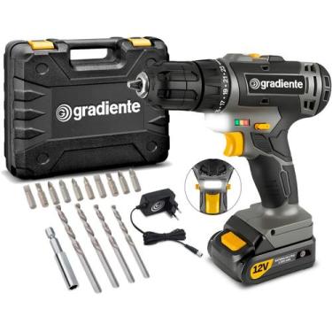 Imagem de Parafusadeira Furadeira Sem Fio A Bateria 12v 3/8 10mm Com Maleta E Ac