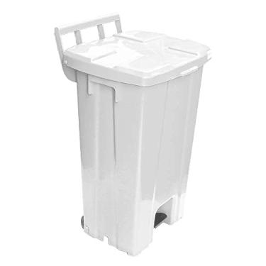 Imagem de LIXEIRA QUADRADA PLÁSTICA COM PEDAL E RODAS 100L