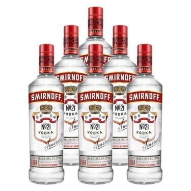 Imagem de Vodka Destilada Smirnoff Garrafa 600ml 6 Unidades