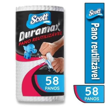 Imagem de Pano Multiuso Duramax Branco Rolo com 58 Panos Resistente e Lavável para Limpeza Diária...